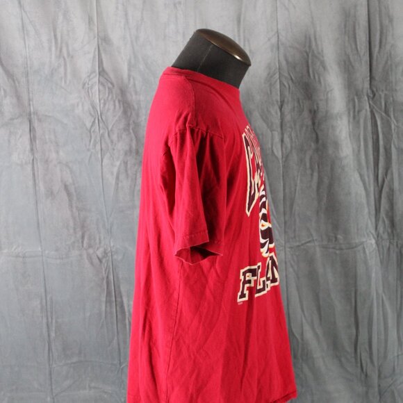 Calgary Flames Shirt (VTG) - Block Script with Logo - Men's Large - Picture 6 of 8